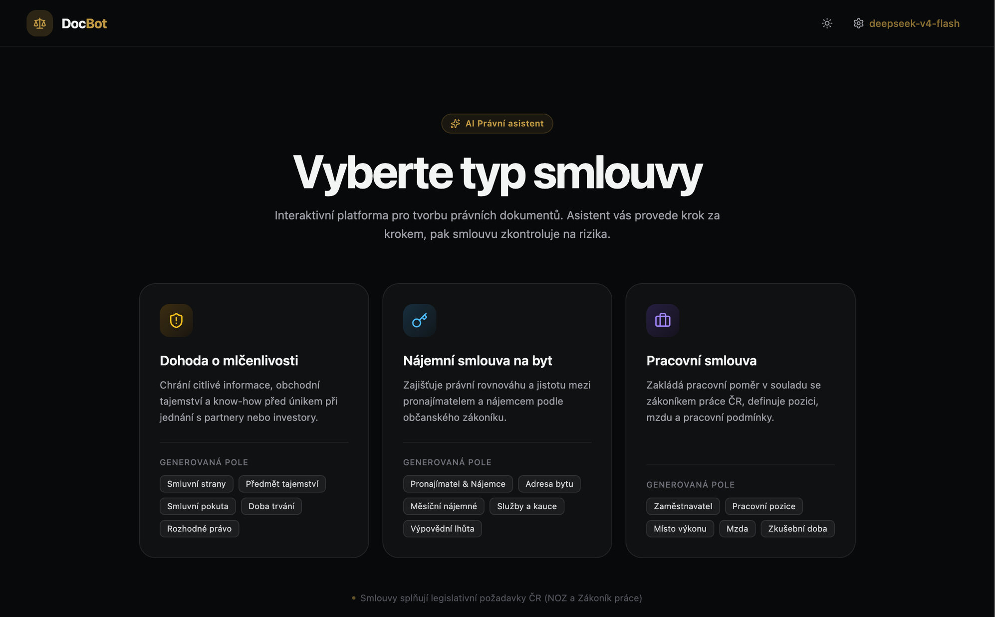 Screenshot projektu DocBot