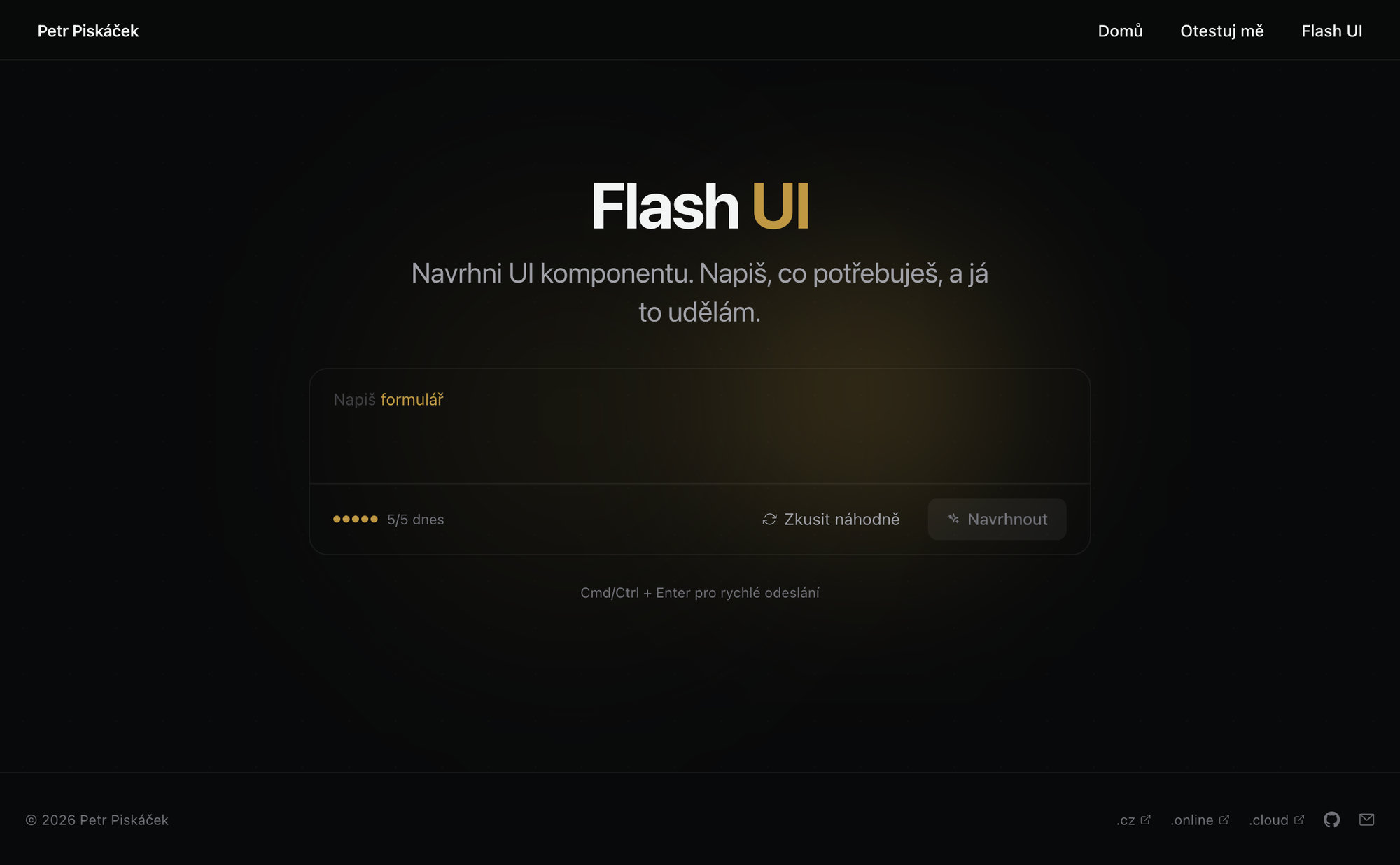 Screenshot projektu Flash UI